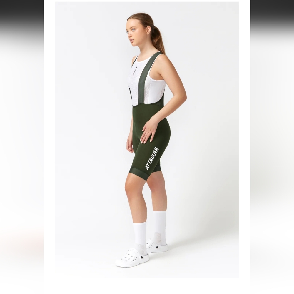 Women's Green Cycling Bib Attaquer